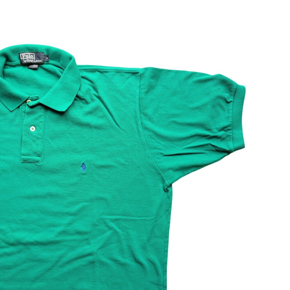 Polo by Ralph Lauren Mens Kelly Green Short Sleeve Polo Shirt Large Blue Pony